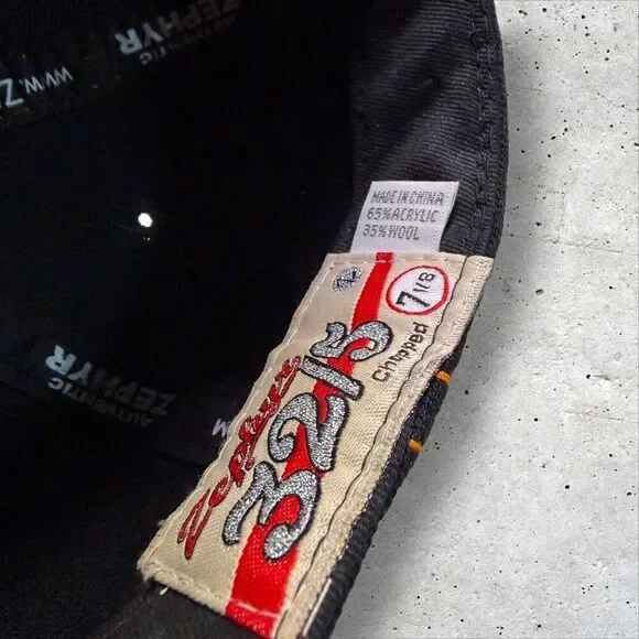 Denver Nuggets Zephyr 3215 Chopped Fitted Hat 7 1/8 Black Orange Wool NBA Cap - Picture 6 of 6